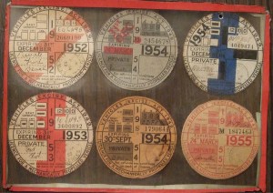 Old Tax Discs. Photo by Jerry "Woody"