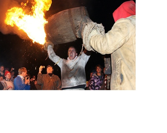 Holy flaming tar barrels, they really do this. Sorry about the white space. The photo's from the official web site and I can't seem to crop the damned thing. 