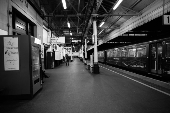 A rare relevant photo: A London tube station. Photo by Ida Swearingen